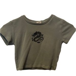 green dragon graphic baby tee